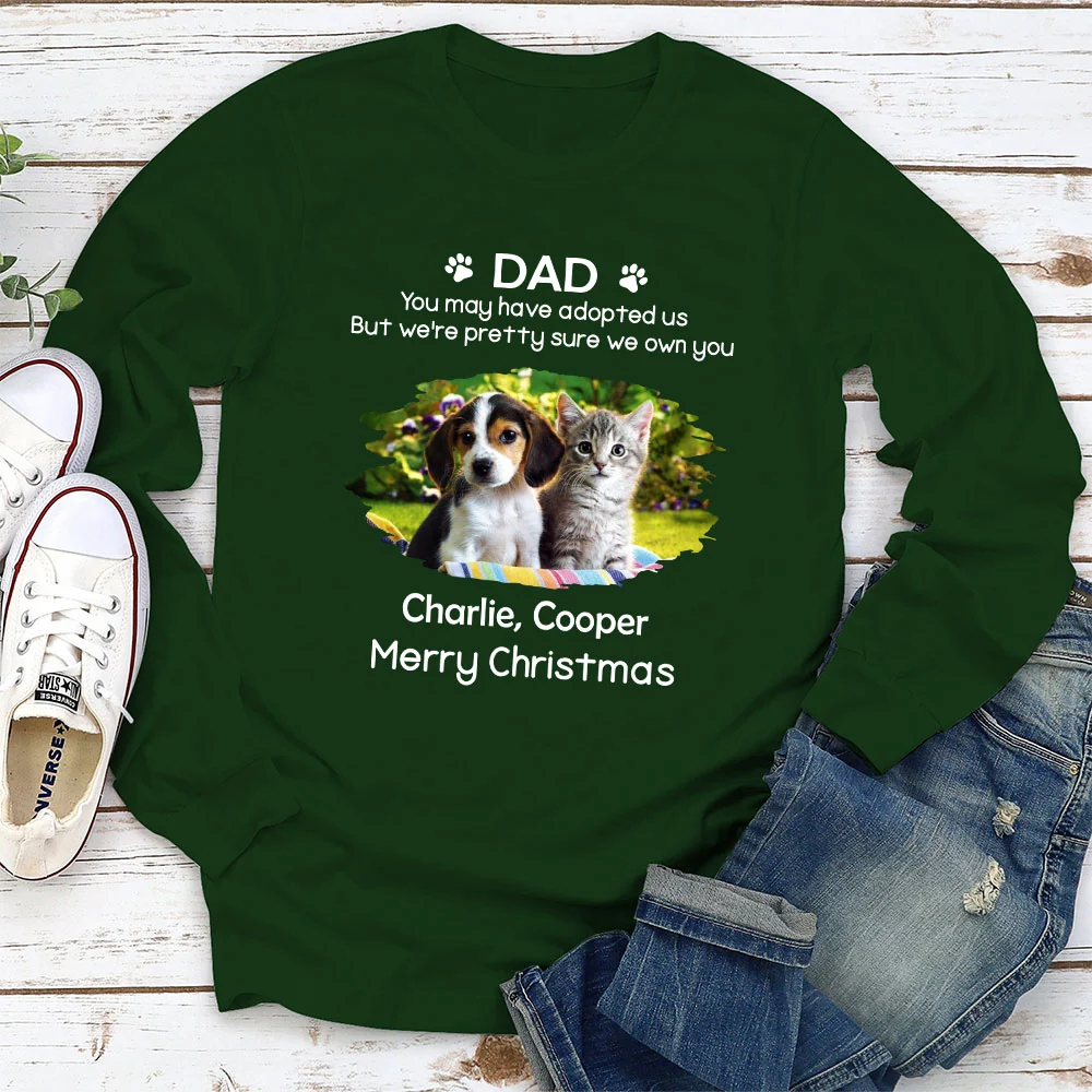 I Own You Fur Snow Ver Photo - Personalized Custom Long Sleeve T-shirt - Image 3