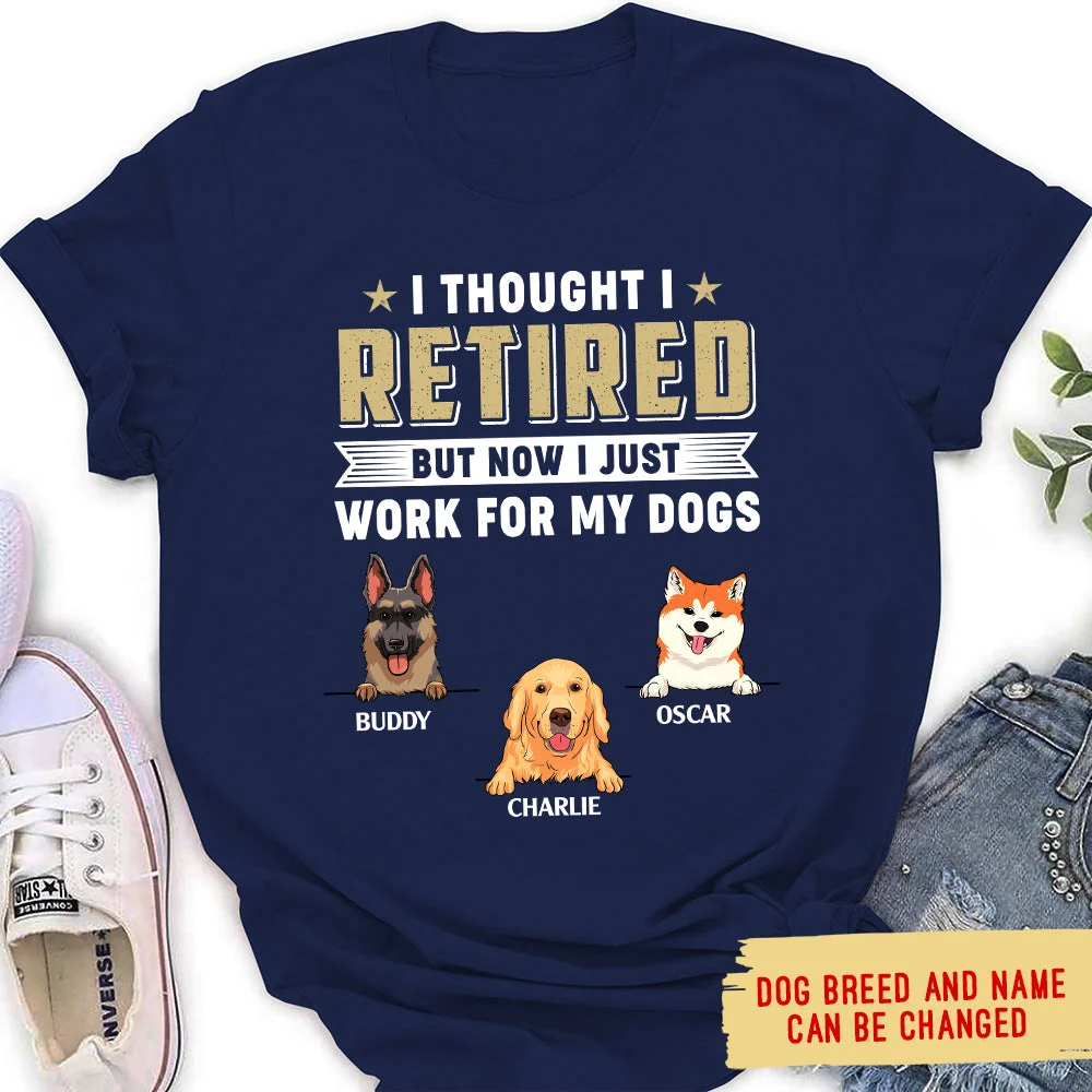 I Thought I Retired - Personalized Custom Women's T-shirt - Image 2