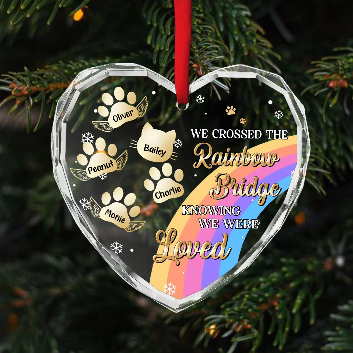 I Was Loved - Personalized Custom Glass Ornament - Image 3