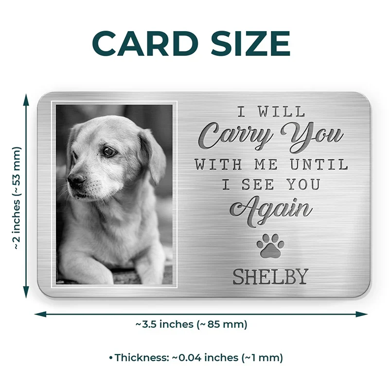 I Will Carry You - Personalized Custom Wallet Card - Image 5