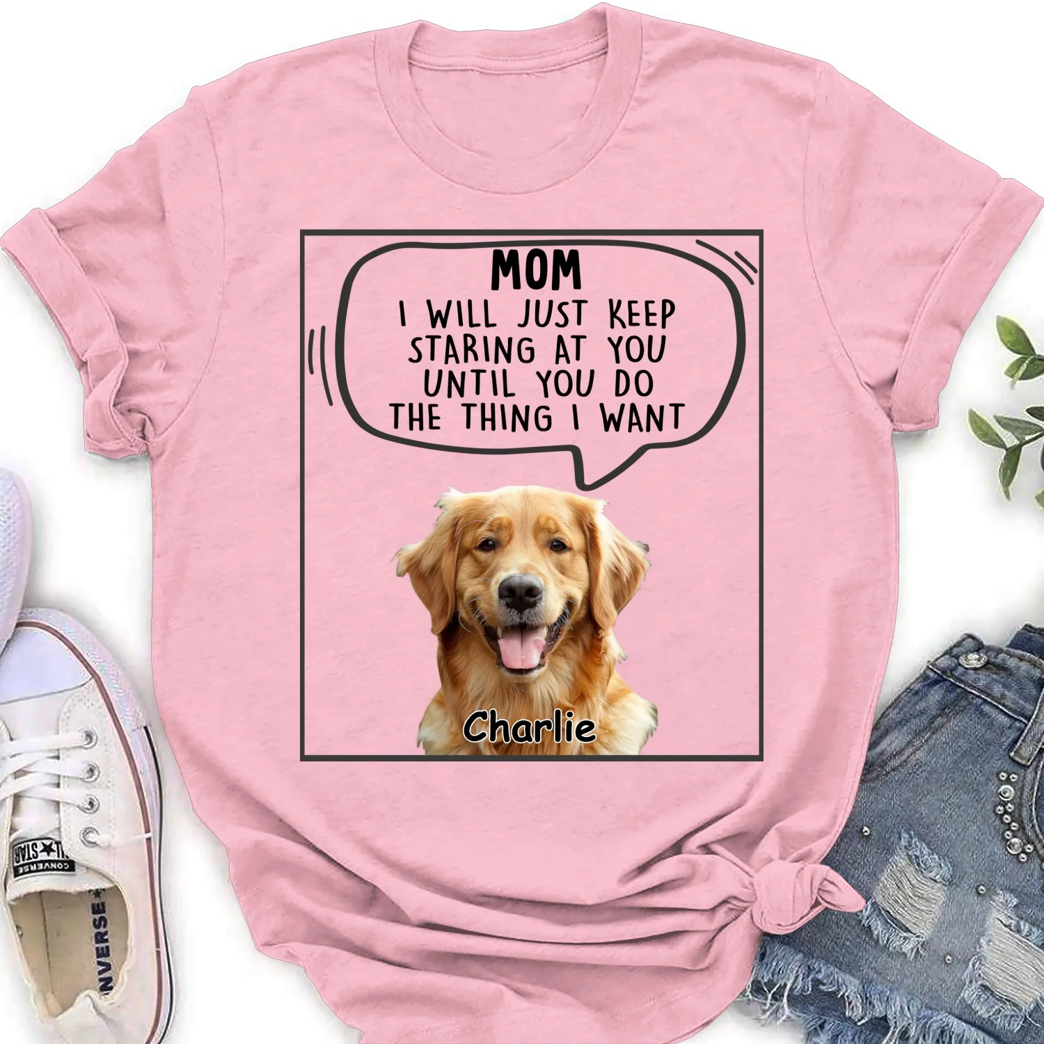 I Will Just Keep Staring Photo - Personalized Custom Women's T-shirt - Image 7