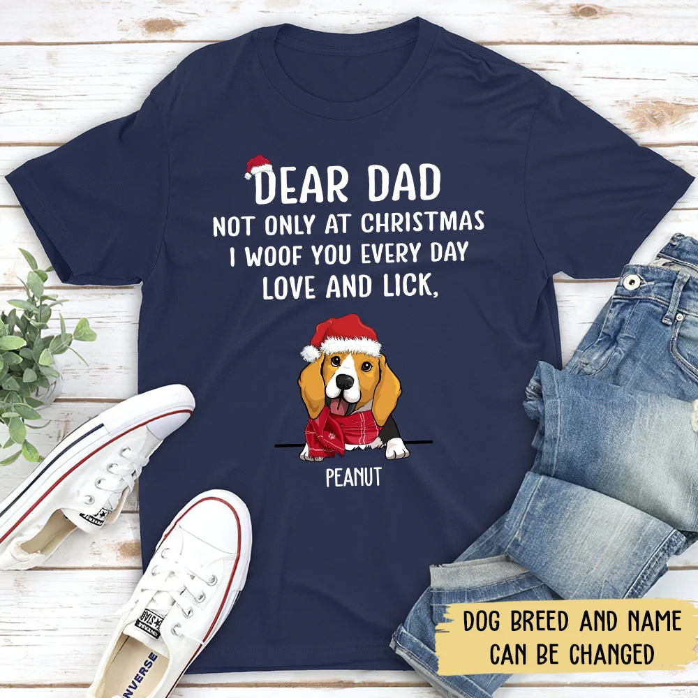 I Woof You Christmas - Personalized Custom Unisex T-shirt - Image 2