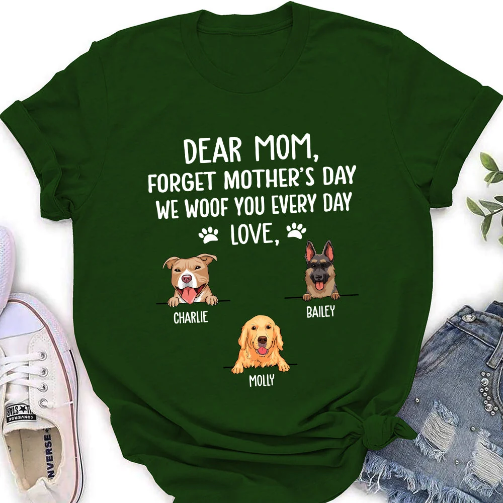 I Woof You Dog Mom - Personalized Custom Women's T-shirt - Image 2