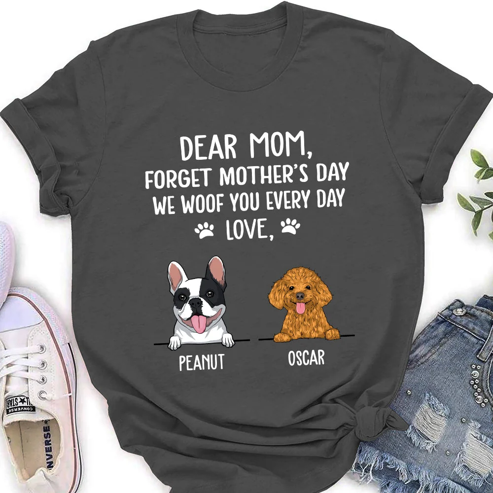 I Woof You Dog Mom - Personalized Custom Women's T-shirt - Image 3