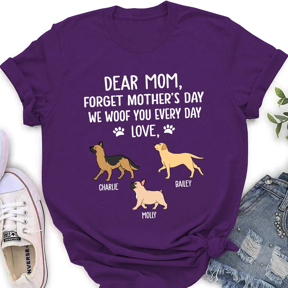 I Woof You Mom - Personalized Custom Women's T-shirt - Image 5