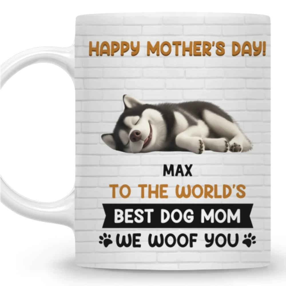 I Woof You Mommy - Personalized Custom Coffee Mug - Image 7