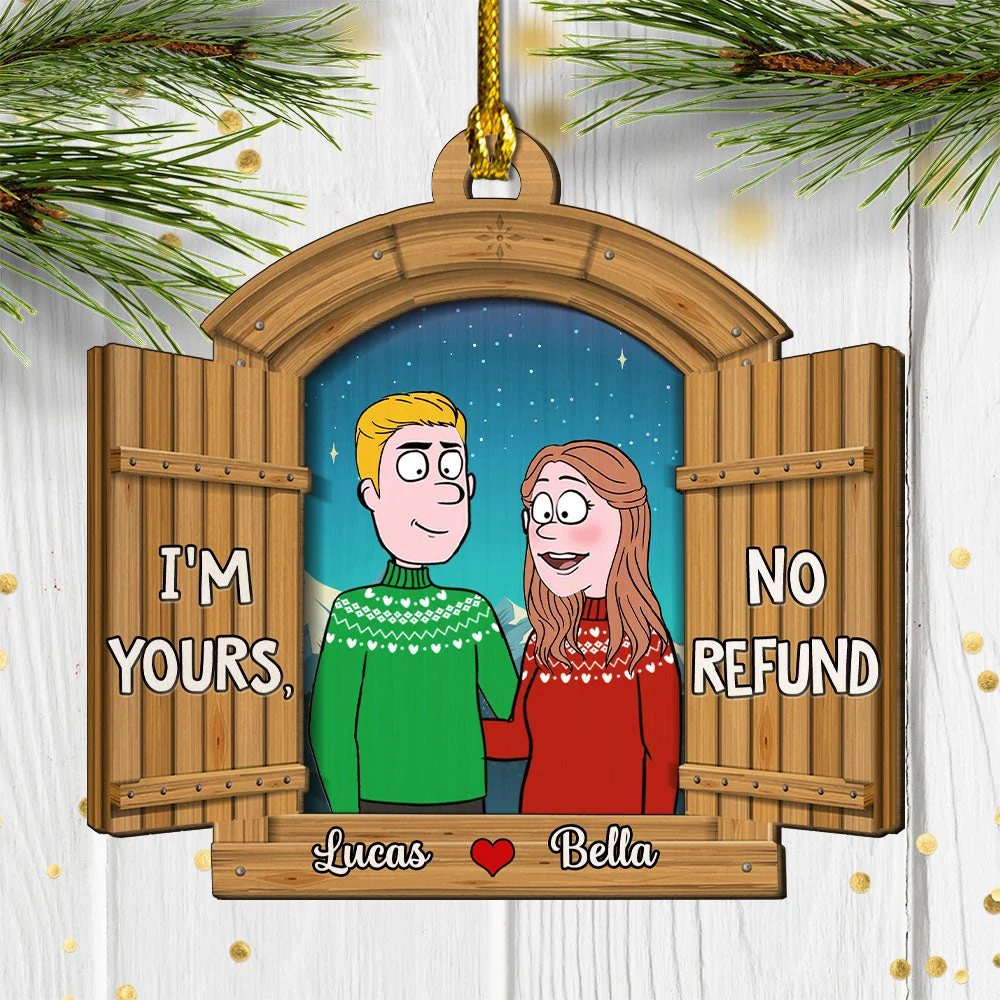 I'm Yours - Personalized Custom 2-layered Wood Ornament - Image 2