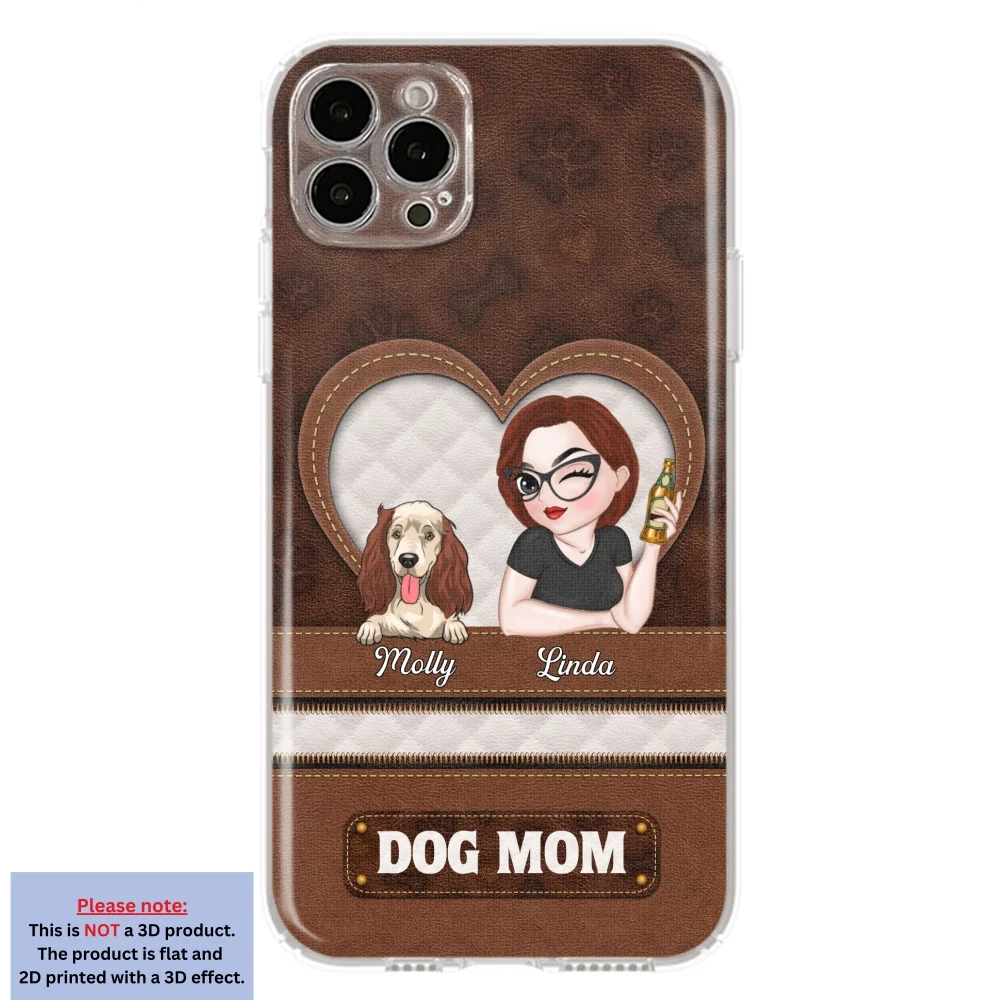 In My Dog Mom Era - Personalized Custom 3D Inflated Effect Phone Case - Image 17