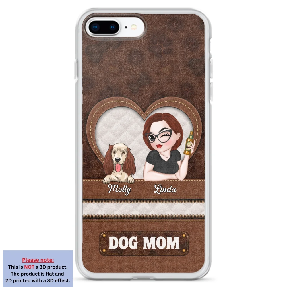 In My Dog Mom Era - Personalized Custom 3D Inflated Effect Phone Case - Image 8