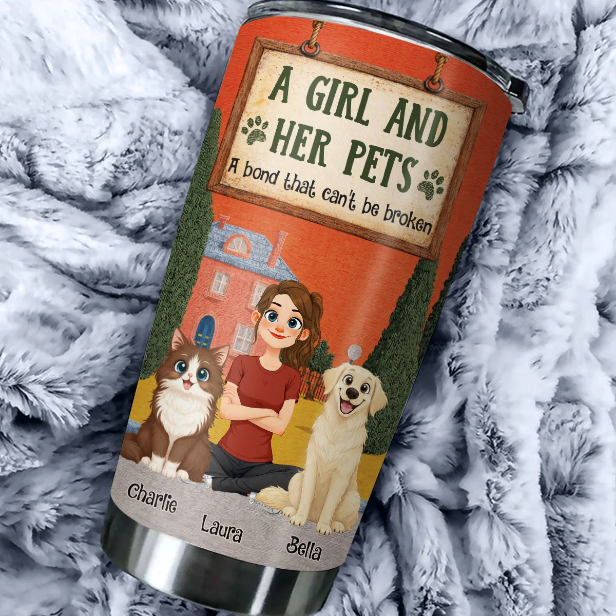 In The Storybook Pet Mom Era - Personalized Custom Tumbler - Image 5