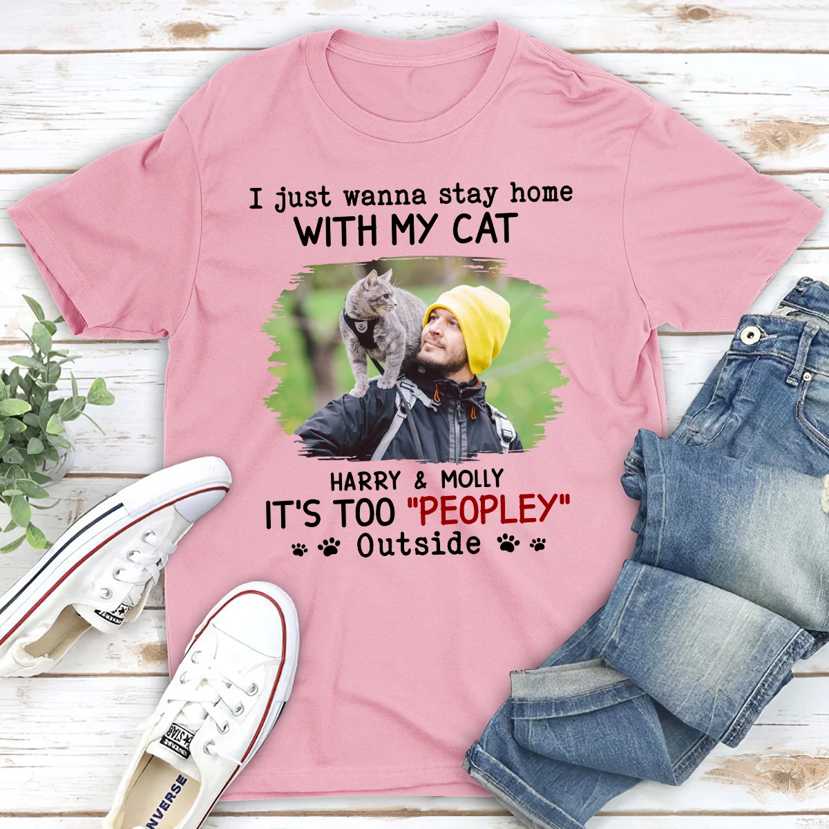It Is Too Peopley Outside Ver Photo - Personalized Custom Unisex T-shirt - Image 3