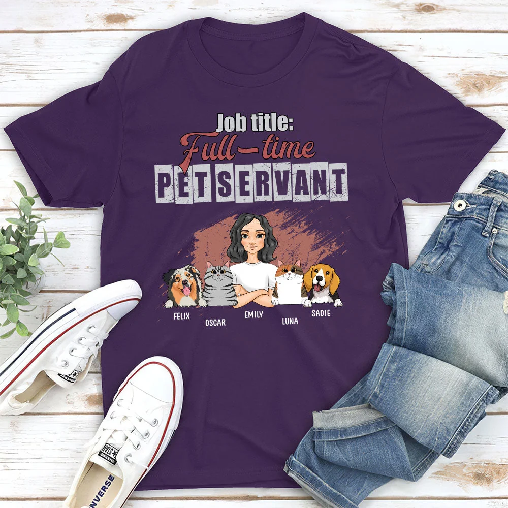 Job Title Full-time - Personalized Custom Unisex T-shirt - Image 4