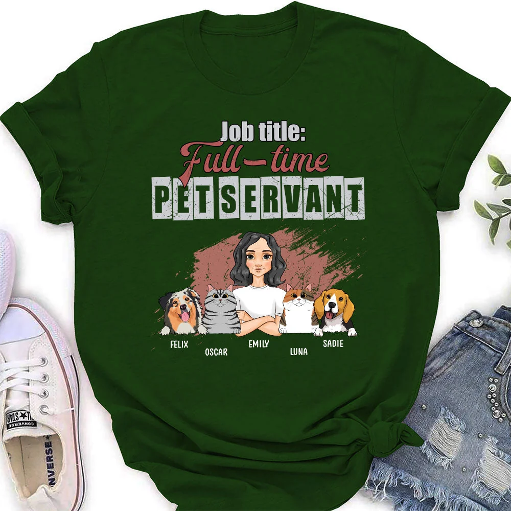 Job Title Full-time - Personalized Custom Women's T-shirt - Image 3