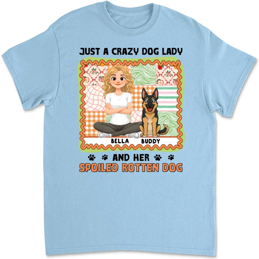 Just A Crazy Girl And Her Funny Dog - Personalized Custom Unisex T-shirt - Image 7