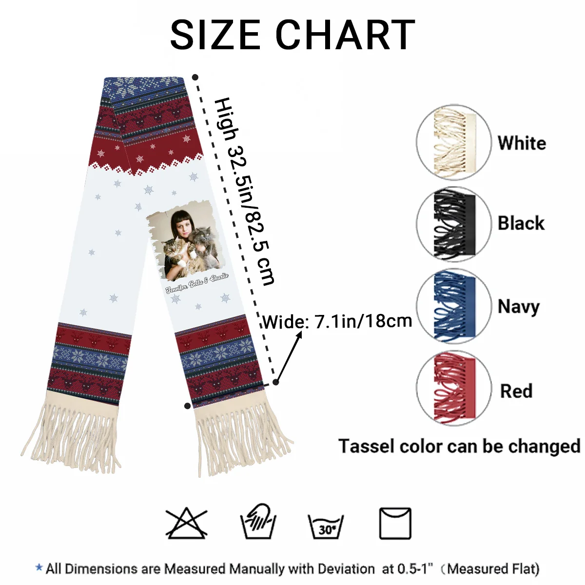 Just A Girl And Her Lovely Cats Photo - Personalized Custom Scarf - Image 3