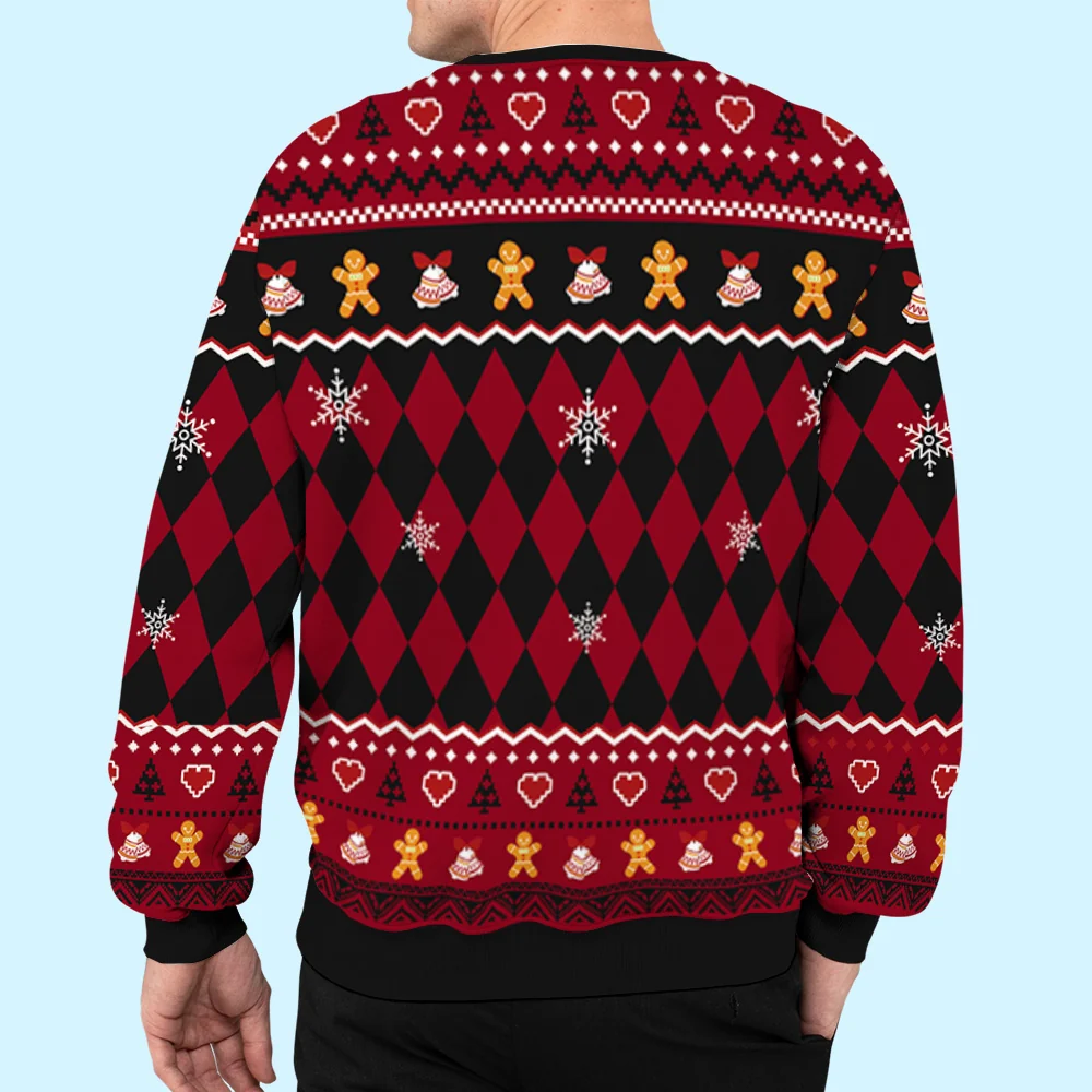 Just A Man Who Loves His Dog Christmas Ver Kid - Personalized Custom All-Over-Print Sweatshirt - Image 7