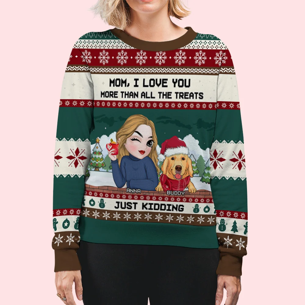 Just Kidding - Personalized Custom All-Over-Print Sweatshirt - Image 6