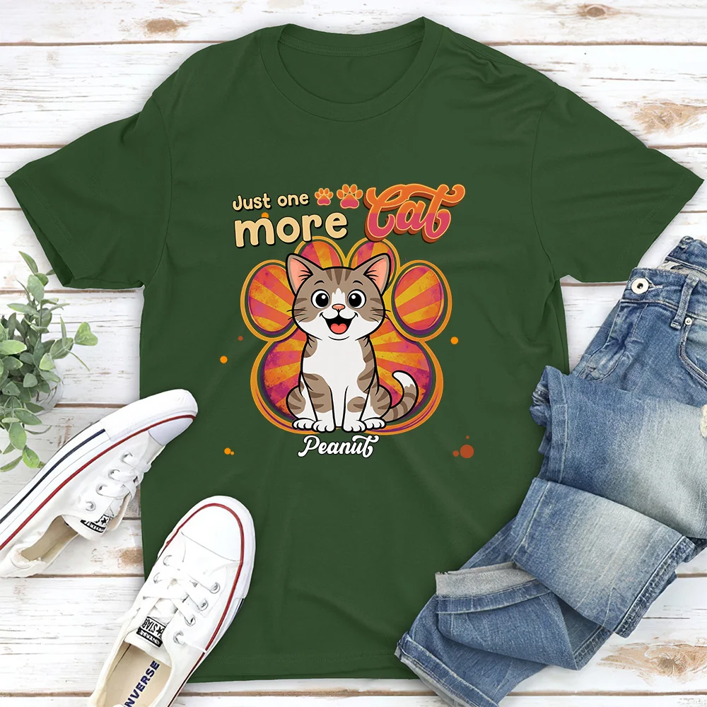 Just One More Cat - Personalized Custom Unisex T-Shirt - Image 6