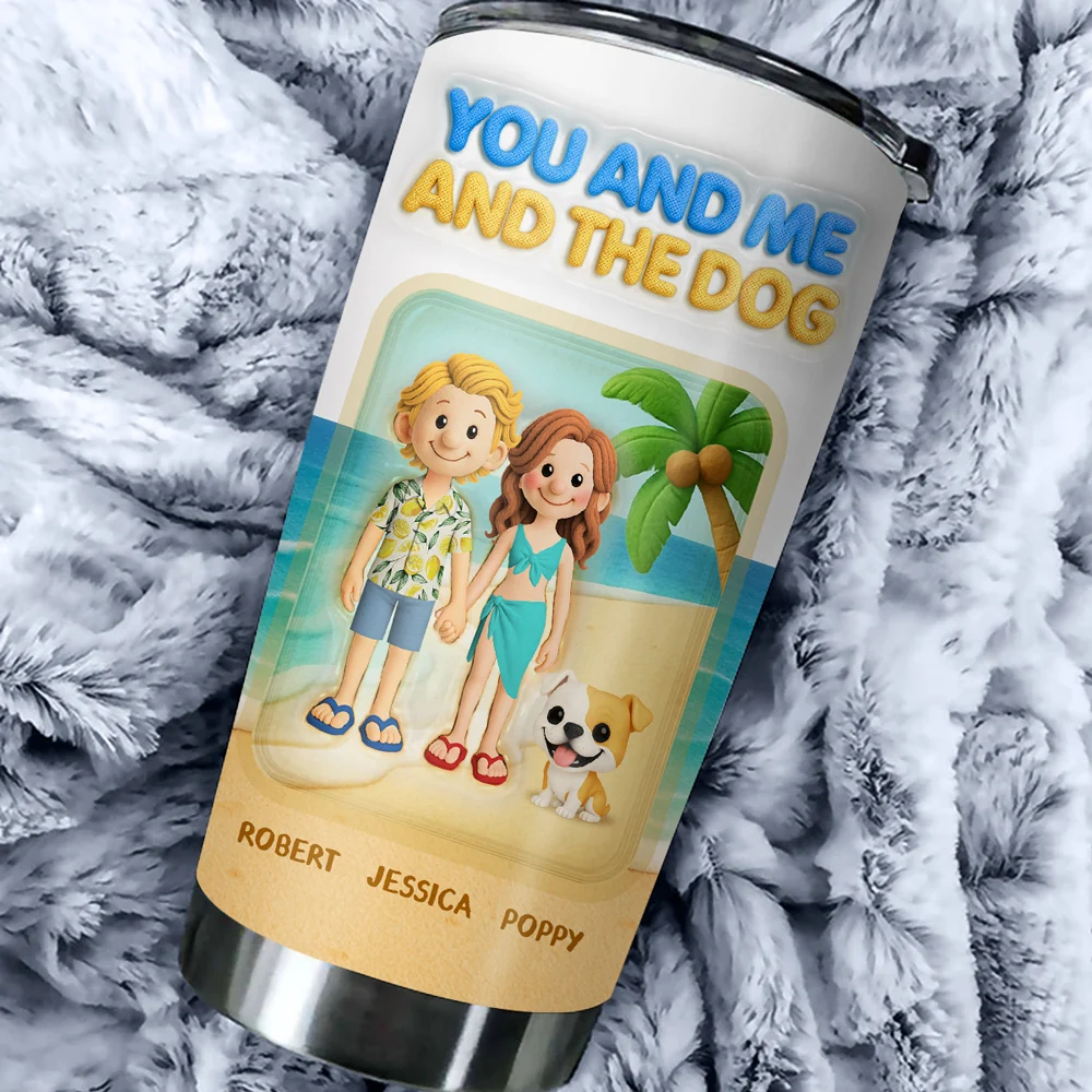 Just Us - Personalized Custom 3D Inflated Effect Tumbler - Image 5