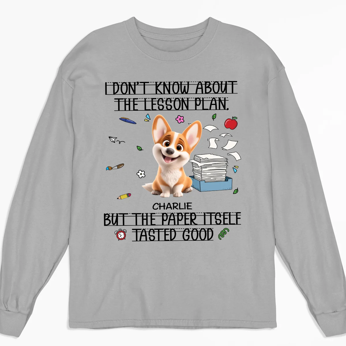 Lesson Plans Make Great Snacks - Personalized Custom Long Sleeve T-shirt