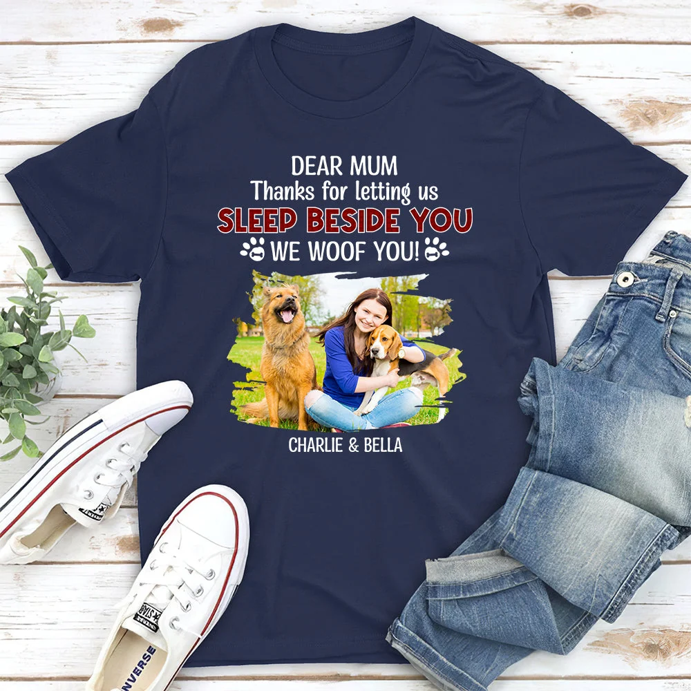Letting Us Sleep Beside You Photo - Personalized Custom Unisex T-shirt - Image 2