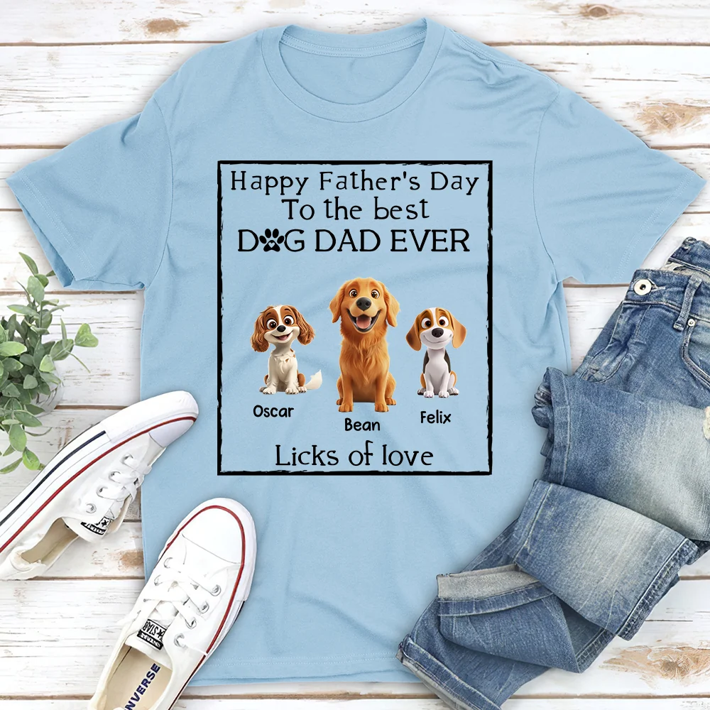Licks Of Love Bright Version - Personalized Custom Unisex T-shirt - Image 3