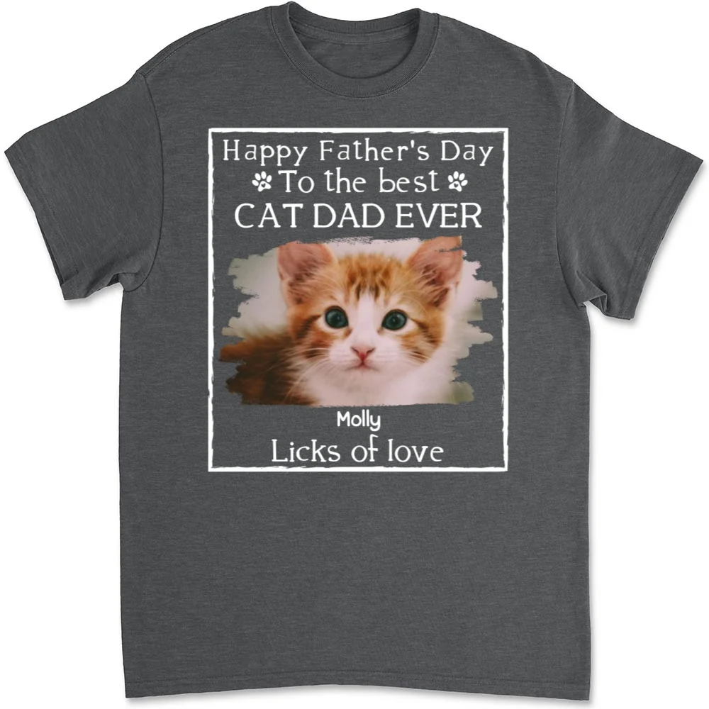 Licks Of Love Cat Photo Ver - Personalized Custom Unisex T-shirt - Image 11