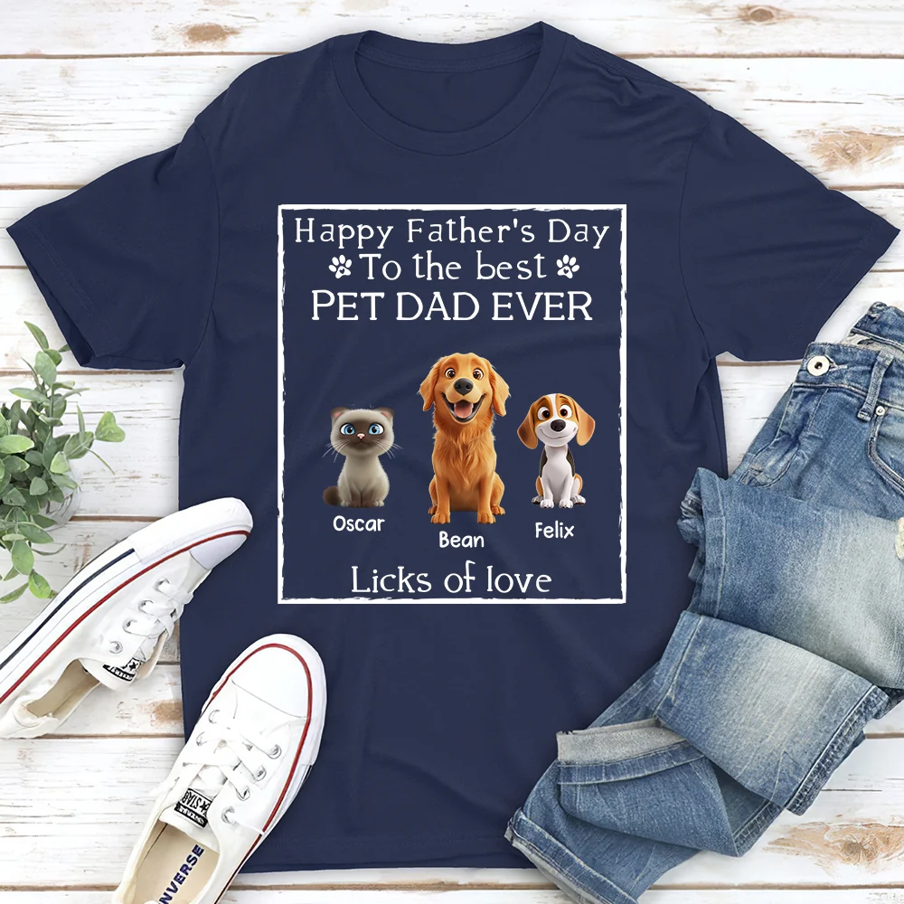 Licks Of Love Pet Ver - Personalized Custom Unisex T-shirt - Image 2