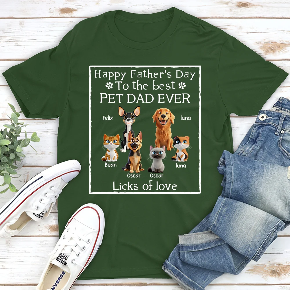 Licks Of Love Pet Ver - Personalized Custom Unisex T-shirt - Image 5