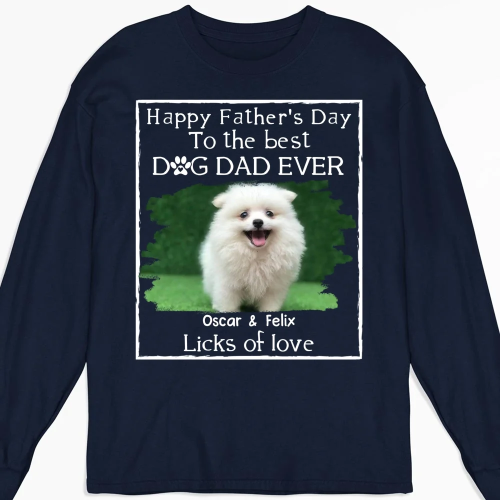 Licks Of Love Photo - Personalized Custom Long Sleeve T-Shirt - Image 6