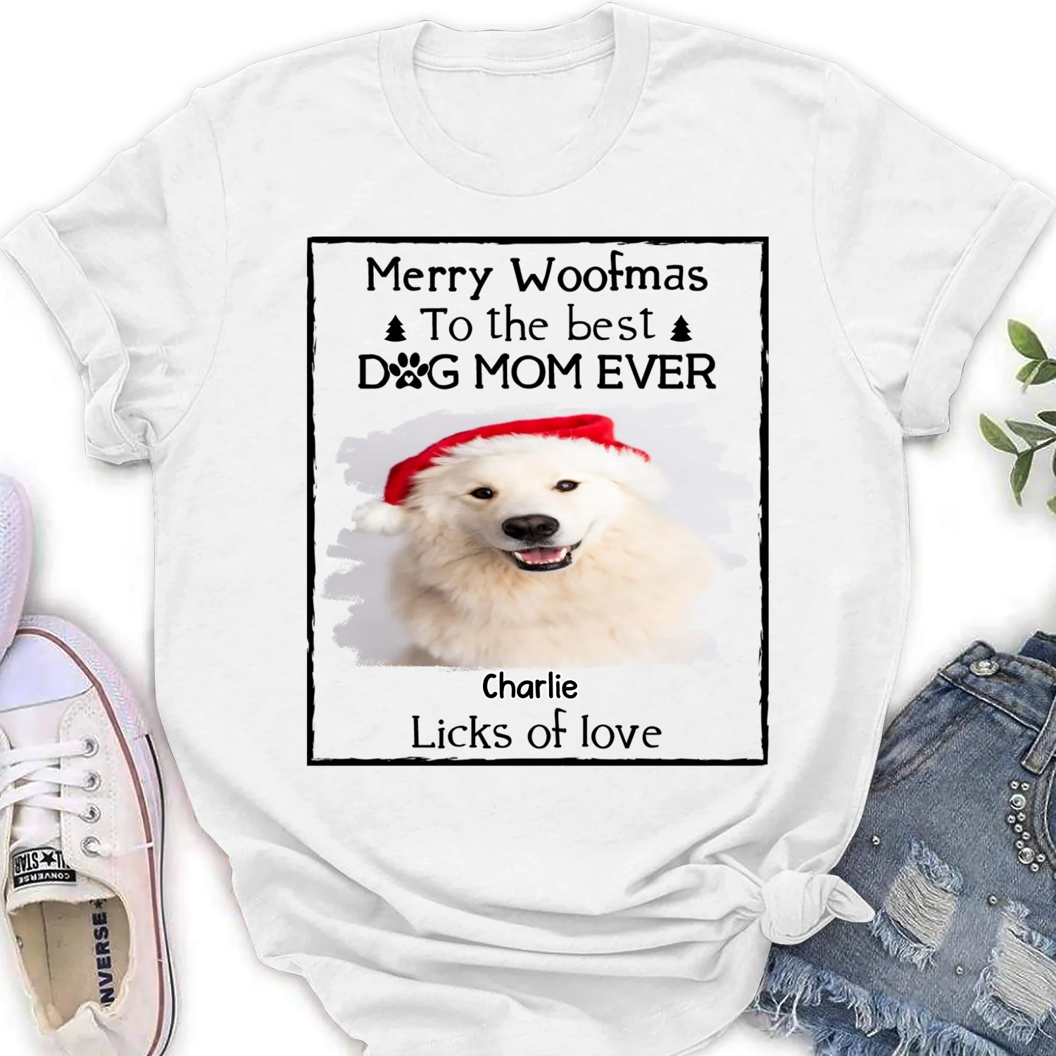 Licks Of Love Snow Bright Version Photo - Personalized Custom Women T-Shirt - Image 2