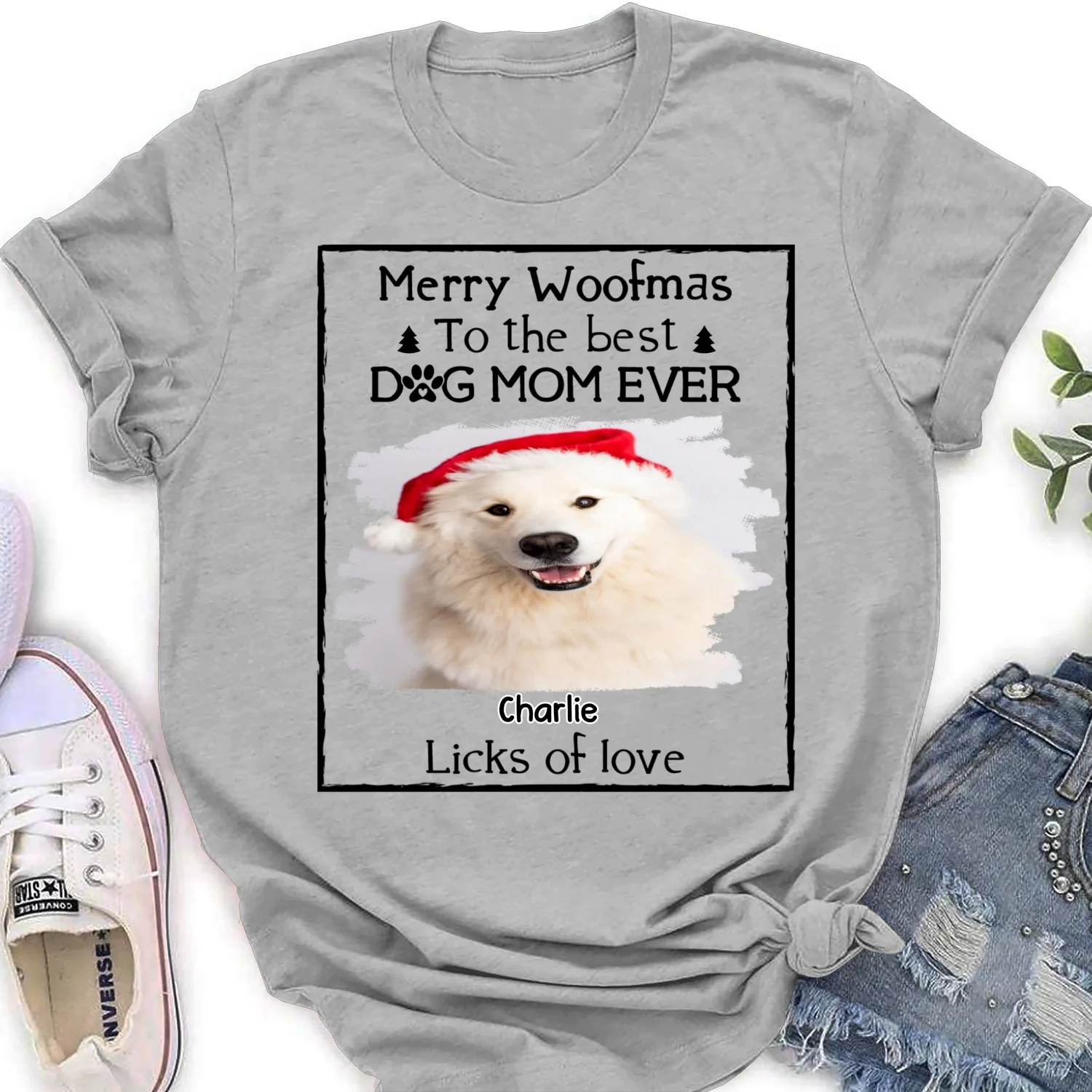 Licks Of Love Snow Bright Version Photo - Personalized Custom Women T-Shirt - Image 3