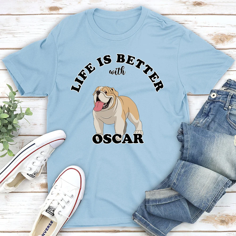 Life Better Cartoon - Personalized Custom Unisex T-shirt - Image 4
