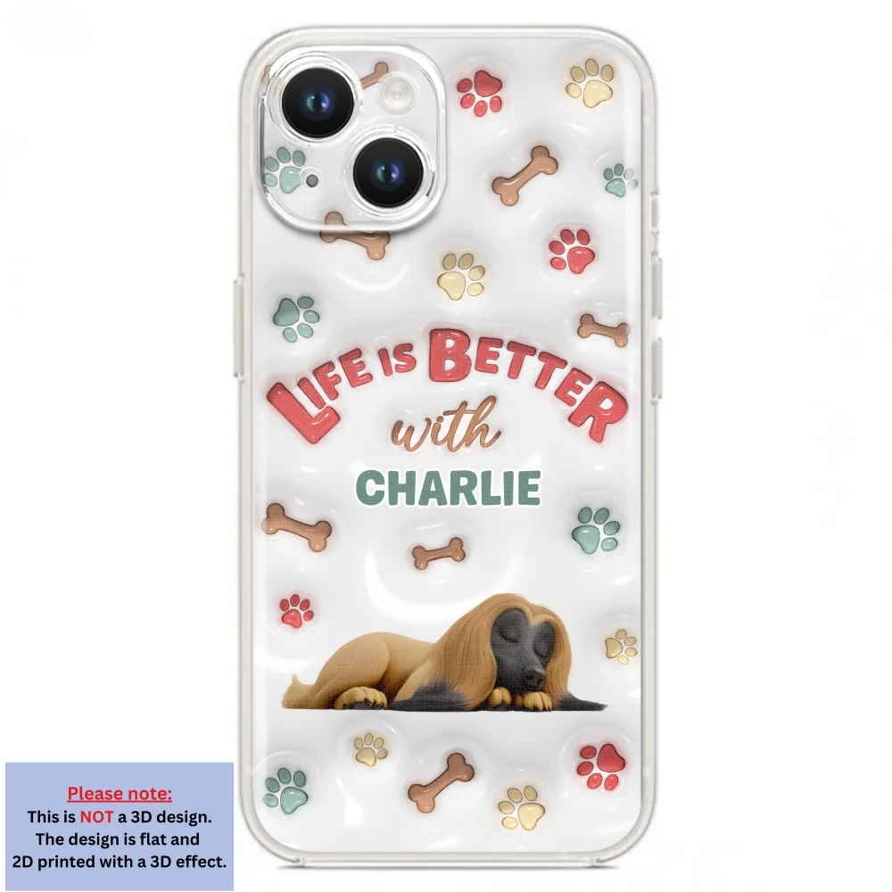 Life Is Better With My Puppies - Personalized Custom 3D Inflated Effect Phone Case - Image 15