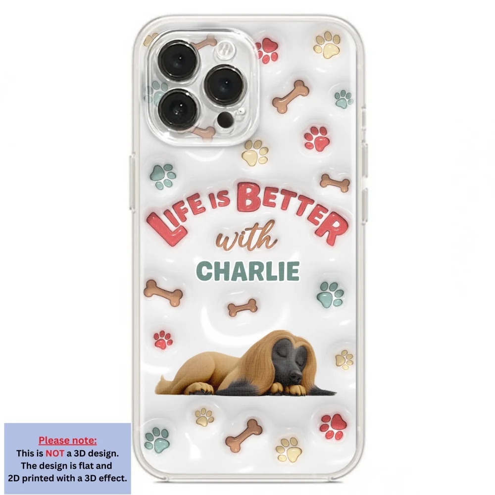 Life Is Better With My Puppies - Personalized Custom 3D Inflated Effect Phone Case - Image 18