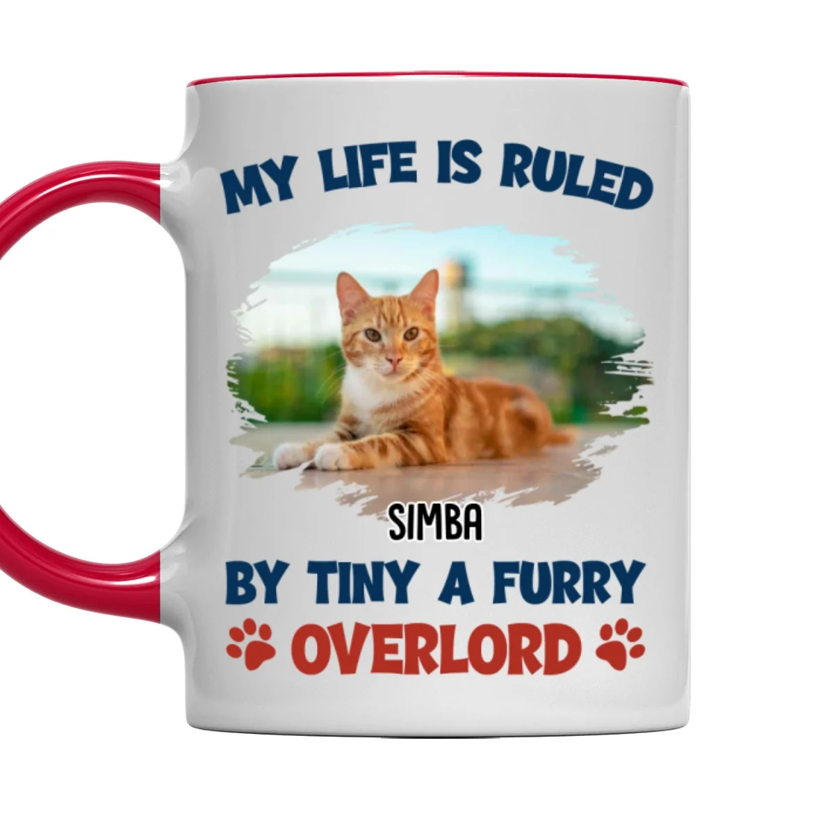 Life Is Ruled By Cat Butt Photo - Personalized Custom Accent Mug - Image 6