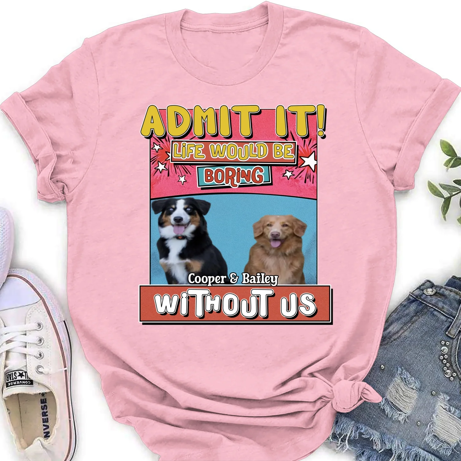 Life Without Me Is Boring Photo - Personalized Custom Women's T-Shirt - Image 7