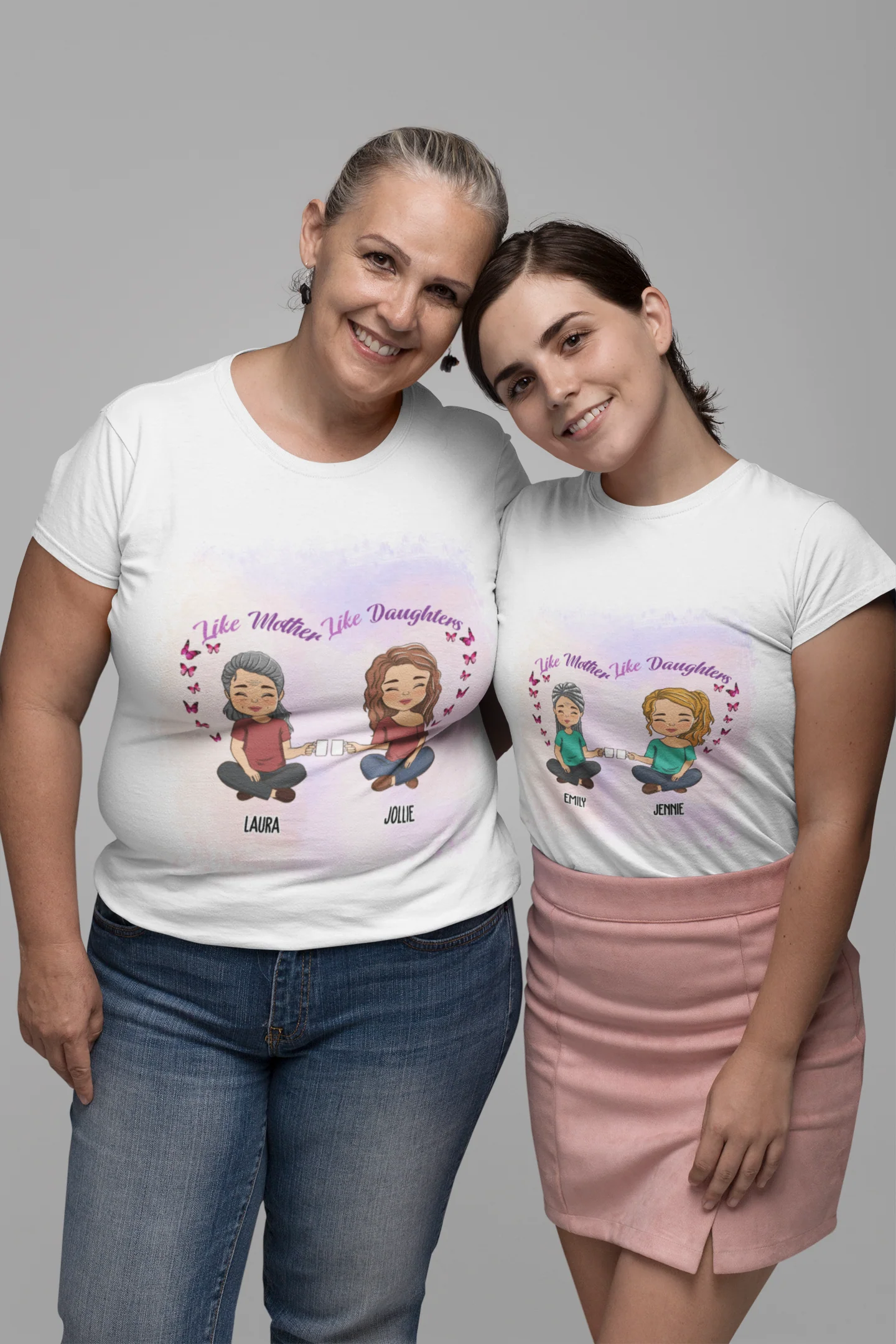 Like Mother Like Daughter - Personalized Custom Unisex T-shirt - Image 5