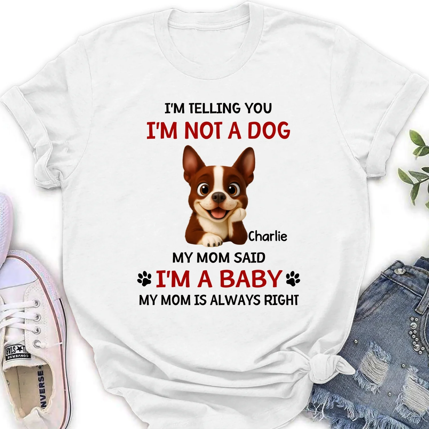Litterally A Baby - Personalized Custom Women's T-shirt - Image 5