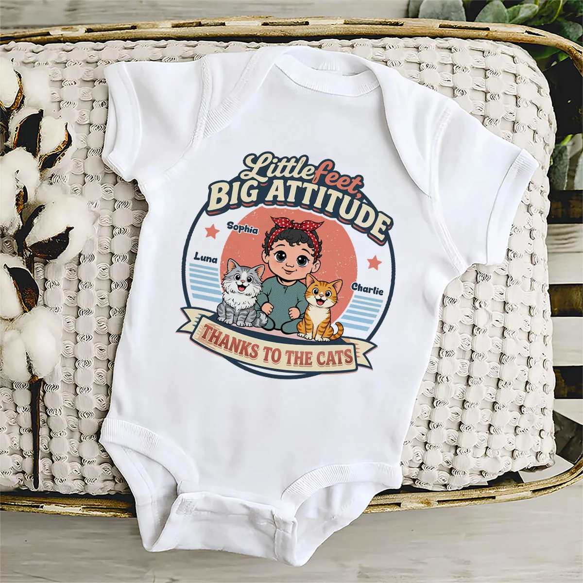 Little Feet Big Attitude - Personalized Custom Baby Onesie - Image 5