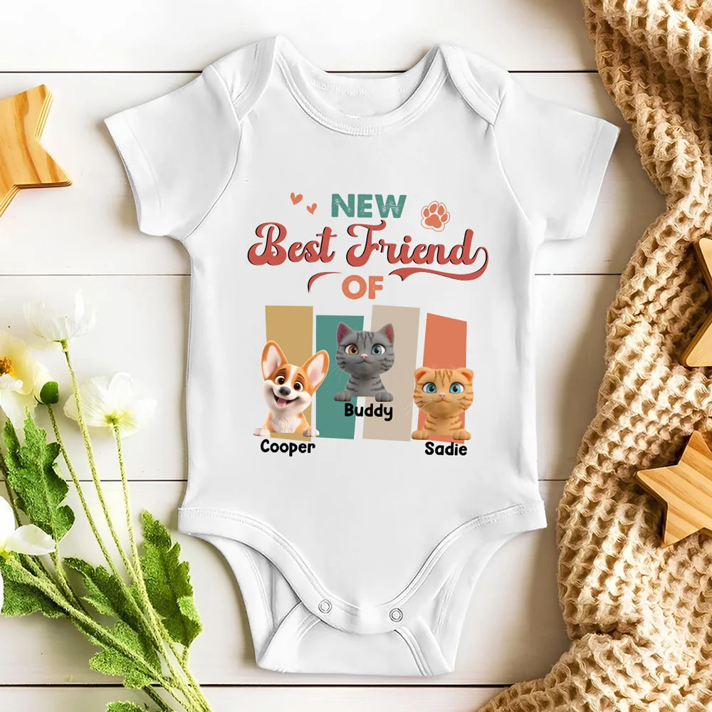Little Hands Big Fur Family - Personalized Custom Baby Onesie - Image 3