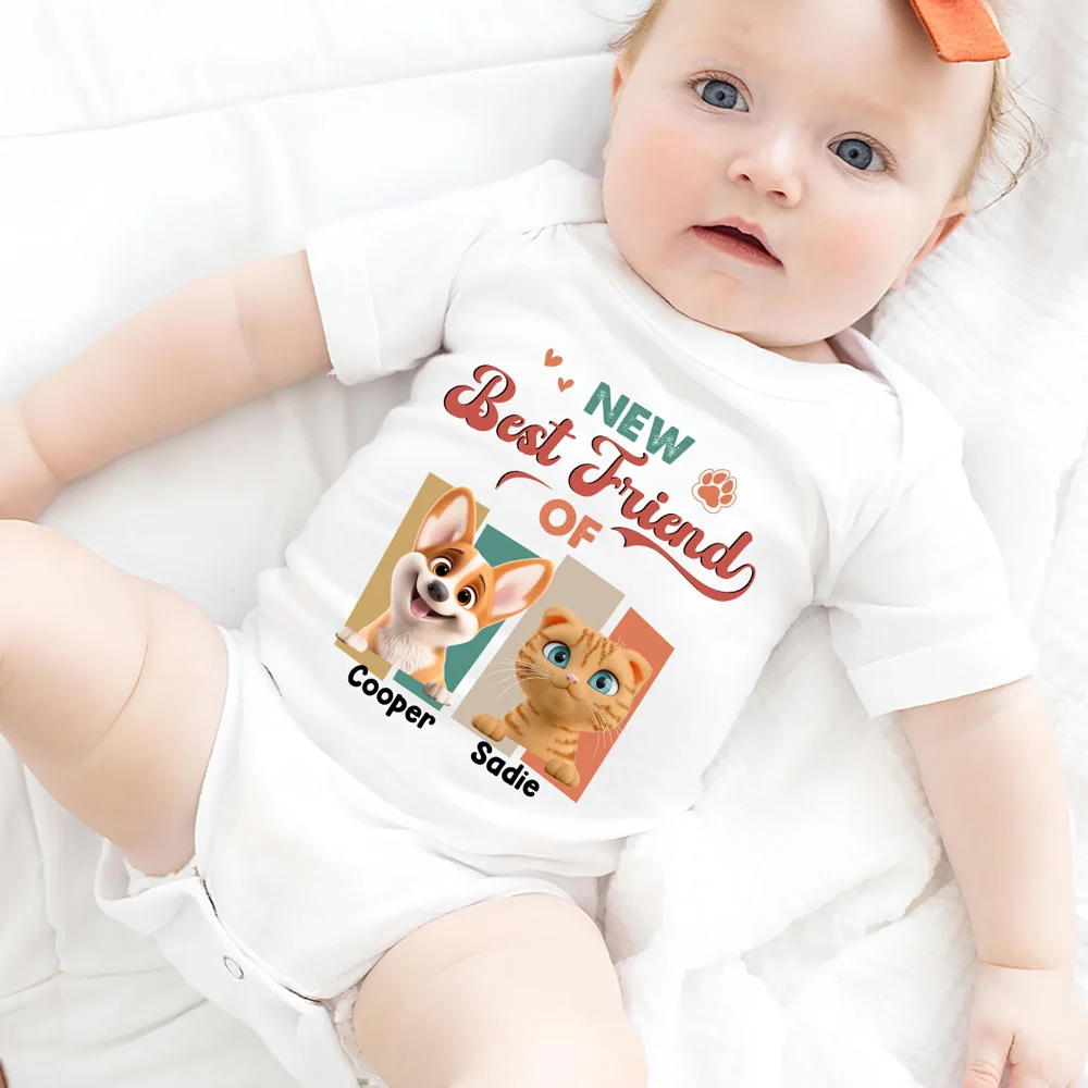 Little Hands Big Fur Family - Personalized Custom Baby Onesie - Image 4