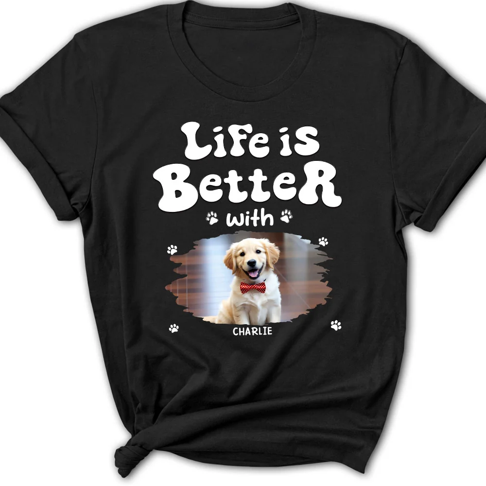 Living The Best Life Photo - Personalized Custom Women's T-shirt
