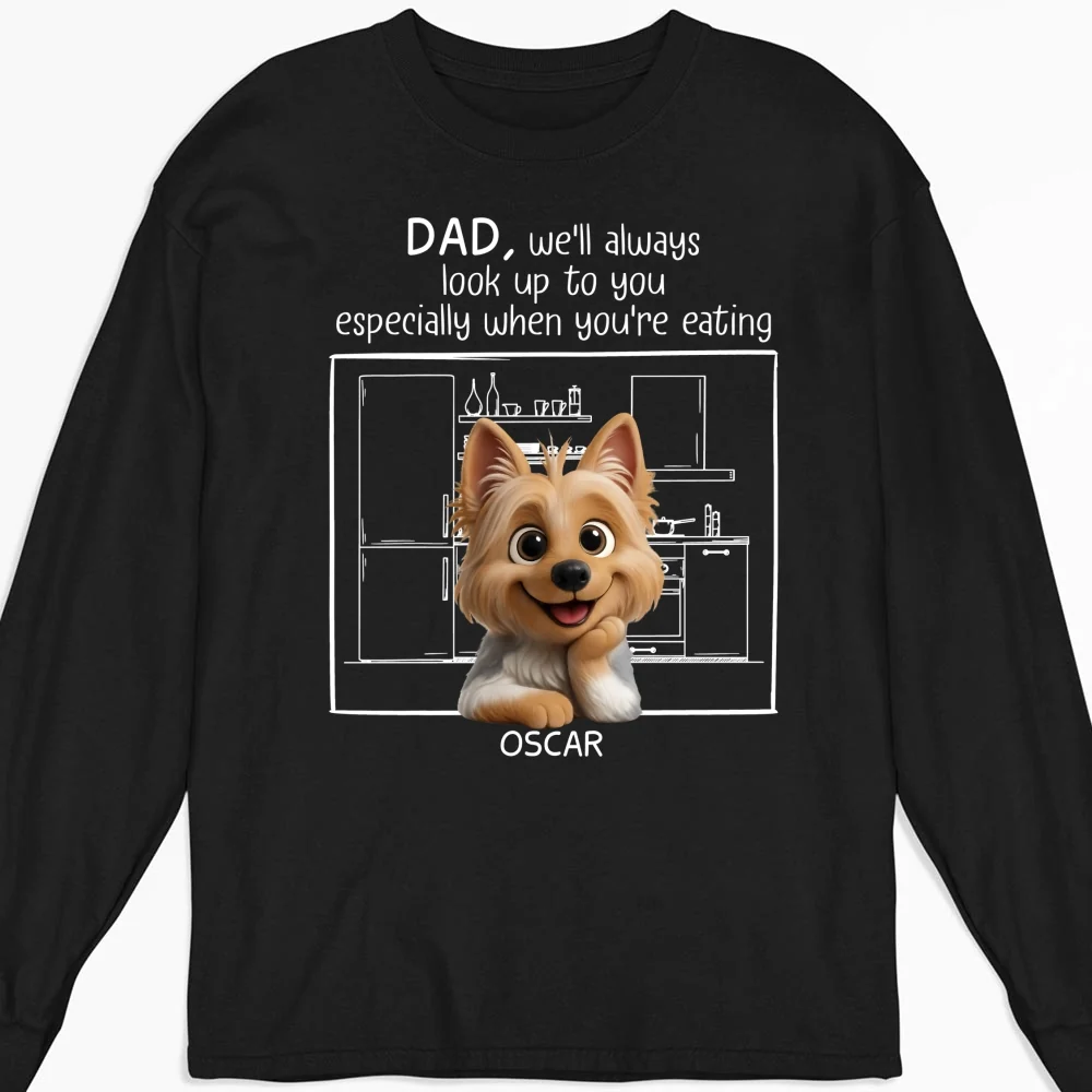 Look Up To You Ever Since - Personalized Custom 3D Effect Long Sleeve T-Shirt - Image 4