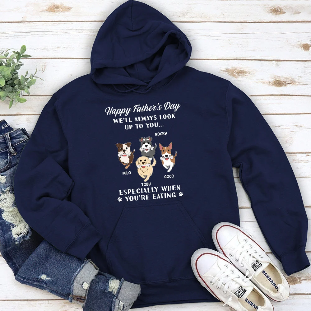 Look Up To You When You Are Eating - Personalized Custom Hoodie - Image 2