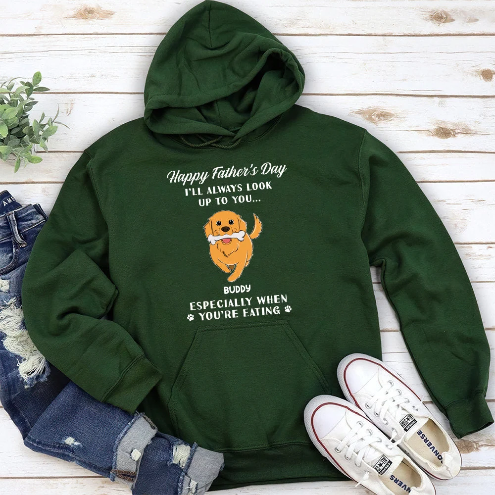 Look Up To You When You Are Eating - Personalized Custom Hoodie - Image 4