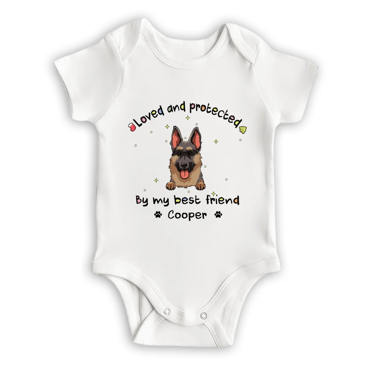 Love And Protected By My Best Friend - Personalized Custom Baby Onesie - Image 7