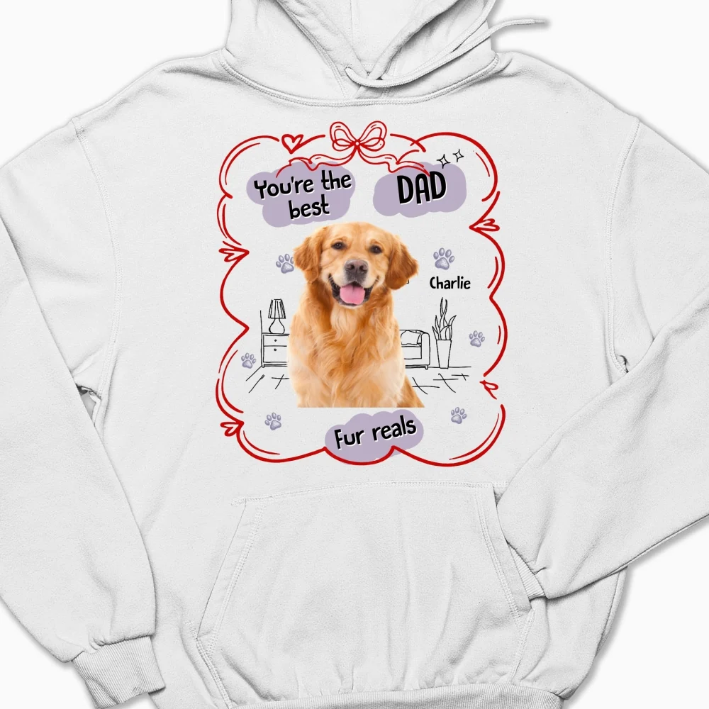 Love Dog Mom For Reals Photo - Personalized Custom Hoodie - Image 3