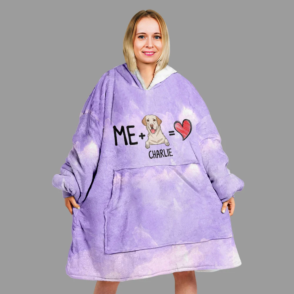 Love Dog - Personalized Custom Blanket Hoodie - Image 4