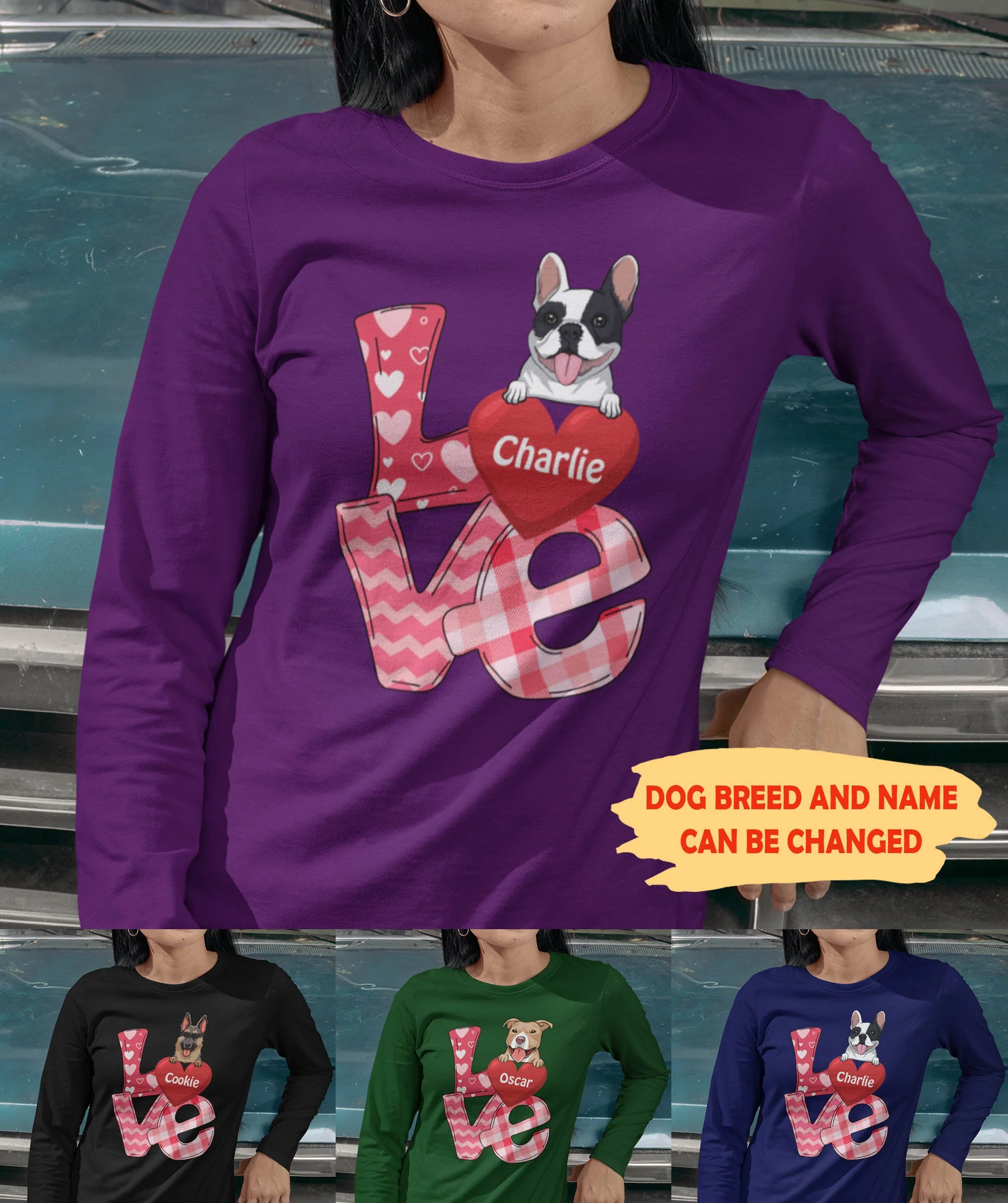 Love Valentine - Personalized Custom Unisex Long Sleeve T-shirt